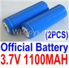 HaiBoXing 12813 Parts-22-01 12619A Official 3.7V 1100mAH Battery(Li-ion Batteries)-2pcs,HBX 12813 Car Parts,HaiBoXing 12813 RC Truck Spare parts Accessories,1:12 4WD High Speed Buggy Parts