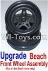 HHaiBoXing 12881P Parts-44-02 12117 Upgrade Front Beach Wheels assembly(2 set)-Include Tire lether and wheel hub,HBX 12881P Car Parts,HaiBoXing 12881P RC Truck Spare parts Accessories,1:12 4WD High Speed Buggy Parts