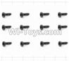 HaiBoXing 12881P Parts-62 S089 Round Head Self Tapping Screw(12pcs)-2.6X6mm,HBX 12881P Car Parts,HaiBoXing 12881P RC Truck Spare parts Accessories,1:12 4WD High Speed Buggy Parts