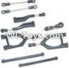 HaiBoXing 12882P Parts-03-01 12003 Front Upper or Rear Upper Swing Arm & Steering Linkage set & Servo Linkage Set & Servo shaft,HBX 12882P Car Parts,HaiBoXing 12882P RC Truck Spare parts Accessories,1:12 4WD High Speed Buggy Parts