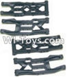 HaiBoXing 12882P Parts-04 12004 Front Bottom And Rear Bottom Suspension Arms,Front Bottom And Rear Bottom Swing Arm(Total 4PCS),HBX 12882P Car Parts,HaiBoXing 12882P RC Truck Spare parts Accessories,1:12 4WD High Speed Buggy Parts