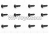 HaiBoXing 12882P Parts-57 S029 Round Head Self Tapping Screw(12pcs)-2.6X10mm,HBX 12882P Car Parts,HaiBoXing 12882P RC Truck Spare parts Accessories,1:12 4WD High Speed Buggy Parts