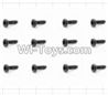 HaiBoXing 12882P Parts-62 S089 Round Head Self Tapping Screw(12pcs)-2.6X6mm,HBX 12882P Car Parts,HaiBoXing 12882P RC Truck Spare parts Accessories,1:12 4WD High Speed Buggy Parts