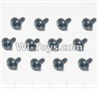 HaiBoXing 12882P Parts-71 S164 Flange Head Self Tapping Screws(12pcs)-2X6mm,HBX 12882P Car Parts,HaiBoXing 12882P RC Truck Spare parts Accessories,1:12 4WD High Speed Buggy Parts