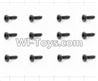 HaiBoXing 12882P Parts-73 S166 Round Head Self Tapping Screws(12pcs)-2.3X16mm,HBX 12882P Car Parts,HaiBoXing 12882P RC Truck Spare parts Accessories,1:12 4WD High Speed Buggy Parts