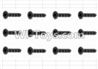 HaiBoXing 12883P Parts-65 S138 Countersunk Self Tapping Screw(12pcs)-2.6X10mm,HBX 12883P Car Parts,HaiBoXing 12883P RC Truck Spare parts Accessories,1:12 4WD High Speed Buggy Parts