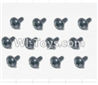 HaiBoXing 12883P Parts-74 S167 Flange Head Self Tapping Screws(12pcs)-2.3X8mm,HBX 12883P Car Parts,HaiBoXing 12883P RC Truck Spare parts Accessories,1:12 4WD High Speed Buggy Parts
