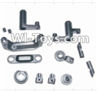 HaiBoXing 12885P Parts-08 12009P Steering Assembly & Servo Saver Assembly & Battery Door Block,Battery Door Lock,HBX 12885P Car Parts,HaiBoXing 12885P RC Truck Spare parts Accessories,1:12 4WD High Speed Buggy Parts