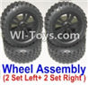 HaiBoXing 12885P Parts-43-01 12065 Official Left and Right wheel assembly(4 set-2x Left and 2X Right),HBX 12885P Car Parts,HaiBoXing 12885P RC Truck Spare parts Accessories,1:12 4WD High Speed Buggy Parts