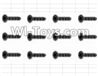 HaiBoXing 12885P Parts-58 S038 Countersunk Self Tapping Screw(12pcs)-2X9mm,HBX 12885P Car Parts,HaiBoXing 12885P RC Truck Spare parts Accessories,1:12 4WD High Speed Buggy Parts