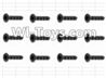 HaiBoXing 12885P Parts-60 S062 Countersunk Screw(12pcs)-3X10mm,HBX 12885P Car Parts,HaiBoXing 12885P RC Truck Spare parts Accessories,1:12 4WD High Speed Buggy Parts