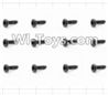 HaiBoXing 12885P Parts-62 S089 Round Head Self Tapping Screw(12pcs)-2.6X6mm,HBX 12885P Car Parts,HaiBoXing 12885P RC Truck Spare parts Accessories,1:12 4WD High Speed Buggy Parts