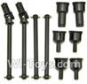 HaiBoXing 12891 Parts-05-01 12604R Front and Rear Drive Shaft Kit(Dog bones)-4pcs & Dogbone Cups(6pcs),HBX 12891 Car Parts,HaiBoXing 12891 RC Truck Spare parts Accessories,1:12 4WD High Speed Buggy Parts