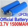HaiBoXing 12891 Parts-22-01 12633 Official 3.7V 1500mAH Battery(Li-ion Batteries)-2pcs,HBX 12891 Car Parts,HaiBoXing 12891 RC Truck Spare parts Accessories,1:12 4WD High Speed Buggy Parts