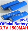HaiBoXing 12891 Parts-22-02 12633 Official 3.7V 1500mAH Battery(Li-ion Batteries)-4pcs,HBX 12891 Car Parts,HaiBoXing 12891 RC Truck Spare parts Accessories,1:12 4WD High Speed Buggy Parts