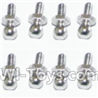 HaiBoXing 12891 Parts-27 H013 Ball Studs(8pcs),HBX 12891 Car Parts,HaiBoXing 12891 RC Truck Spare parts Accessories,1:12 4WD High Speed Buggy Parts