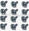 HaiBoXing 12891 Parts-45 S160 Flange Head Self Tapping Screws 2.6X8mm(12PCS),HBX 12891 Car Parts,HaiBoXing 12891 RC Truck Spare parts Accessories,1:12 4WD High Speed Buggy Parts