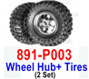 HBX 12895 Wheels Complete. 2 set Wheels and Tires. 891-P003