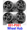 HBX 12895 Wheel Rims, Wheel Hubs, Total 4pcs. Not include the Tires. 891-P001