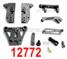 HBX 12895 Front Top Plate + Braces + Servo Saver + Servo Arm. 12772