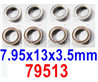 HBX 12895 ball bearings. 7.95x13x3.5mm. 79513