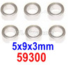 HBX 12895 Ball Bearings. 5x9x3mm. Total 6pcs. 59300