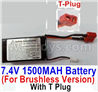 SG 1602 SG1602 7.4V 1500mAH 25C LIPO Battery-T Plug,Only for the Brushless version-M16151