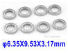 HBX 16889 Ball Bearings (6.35X9.53X3.17mm)-635953-8pcs