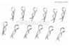 HBX 16890 DESTROYER R-Clips.RC Car body Clips. R-Shape Fixed Pin for the Body shell cover.Total 12pcs.H166.