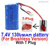 HBX 16890 DESTROYER 7.4V 1300MAH Battery-T Plug-Only for the Brushless Version.M16120T.