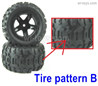 HBX 16890 DESTROYER M16055 Tires Wheel Complete,Total 2 set.The Tire Tread is Pattern B.