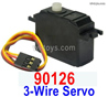 HBX 901A FIREBOLT Servo unit with 3 wire and Black plug.The Torque is 2.2kg.90126.Both for the Brush or the Brushless version