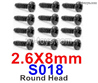 HBX 901A FIREBOLT S018 Round Head Self Tapping Screw-2.6x8mm(12PCS)