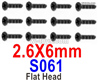 HBX 901A FIREBOLT S061 Countersunk Self Tapping Screw(12pcs)-2.6X6mm