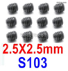HBX 901A FIREBOLT Set Screw 2.5x2.5mm-S103,Total 12pcs