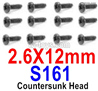 HBX 901A FIREBOLT S161 ound Head Self Tapping Screws.2.6X12mm