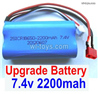 HBX 903A VANGUARD Battery Upgrades Parts-7.4V 2200MAH Battery With T-Shape Plug(1pcs)-Size-65X38X18mm