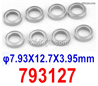 HBX 903A VANGUARD Ball Bearings (7.93X12.7X3.95mm)-793127,Total 8pcs