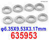 HBX 903A VANGUARD Ball Bearings (6.35X9.53X3.17mm)-635953-8pcs