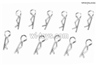 HBX 905A TWISTER R-Clips Parts,RC Bodyclips Parts.12pcs)-90118