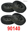 HBX 905A TWISTER Wheels tires for the Front or Rear. 90140.Total 4pcs