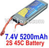 HBX HaiBoXing T6 Spare Parts-01 ONE 2s 7.4V 45C 5200MAH Battery,HBX T6 Car Parts,HaiBoXing T6 RC Truck Spare parts Accessories,1:6 Proportional Brushless RC Desert Buggy RC Racing Car Parts