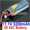 HBX HaiBoXing T6 Spare Parts-02 ONE 3s 11.1V 45C 5200MAH Battery,HBX T6 Car Parts,HaiBoXing T6 RC Truck Spare parts Accessories,1:6 Proportional Brushless RC Desert Buggy RC Racing Car Parts