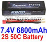 HBX HaiBoXing T6 Spare Parts-03 GENS ACE 2S 7.4V 6800mAh 50C Battery,HBX T6 Car Parts,HaiBoXing T6 RC Truck Spare parts Accessories,1:6 Proportional Brushless RC Desert Buggy RC Racing Car Parts