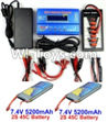 HBX HaiBoXing T6 Spare Parts-05 2pcs 11.1V 5200mah battery & Upgrade Charger unit,HBX T6 Car Parts,HaiBoXing T6 RC Truck Spare parts Accessories,1:6 Proportional Brushless RC Desert Buggy RC Racing Car Parts