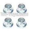 HBX HaiBoXing T6 Spare Parts-H004 Flange Head Lock Nut M5(4pcs),HBX T6 Car Parts,HaiBoXing T6 RC Truck Spare parts Accessories,1:6 Proportional Brushless RC Desert Buggy RC Racing Car Parts