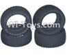 HBX HaiBoXing T6 Spare Parts-TS056+TS057 Front and Rear Tire(Sponge Inserted),tire lether-(4pcs),HBX T6 Car Parts,HaiBoXing T6 RC Truck Spare parts Accessories,1:6 Proportional Brushless RC Desert Buggy RC Racing Car Parts