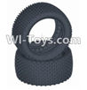 HBX HaiBoXing T6 Spare Parts-TS057 Rear Tires(Sponge Inserted),Rear tire lether-(2pcs),HBX T6 Car Parts,HaiBoXing T6 RC Truck Spare parts Accessories,1:6 Proportional Brushless RC Desert Buggy RC Racing Car Parts