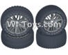 HBX HaiBoXing T6 Spare Parts-TS058+TS059 Front And Rear Wheels Complete,Wheels Assembly(4 Set),HBX T6 Car Parts,HaiBoXing T6 RC Truck Spare parts Accessories,1:6 Proportional Brushless RC Desert Buggy RC Racing Car Parts