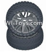HBX HaiBoXing T6 Spare Parts-TS058-02 Front Wheels Complete,Front Wheels Assembly(2 Set),HBX T6 Car Parts,HaiBoXing T6 RC Truck Spare parts Accessories,1:6 Proportional Brushless RC Desert Buggy RC Racing Car Parts